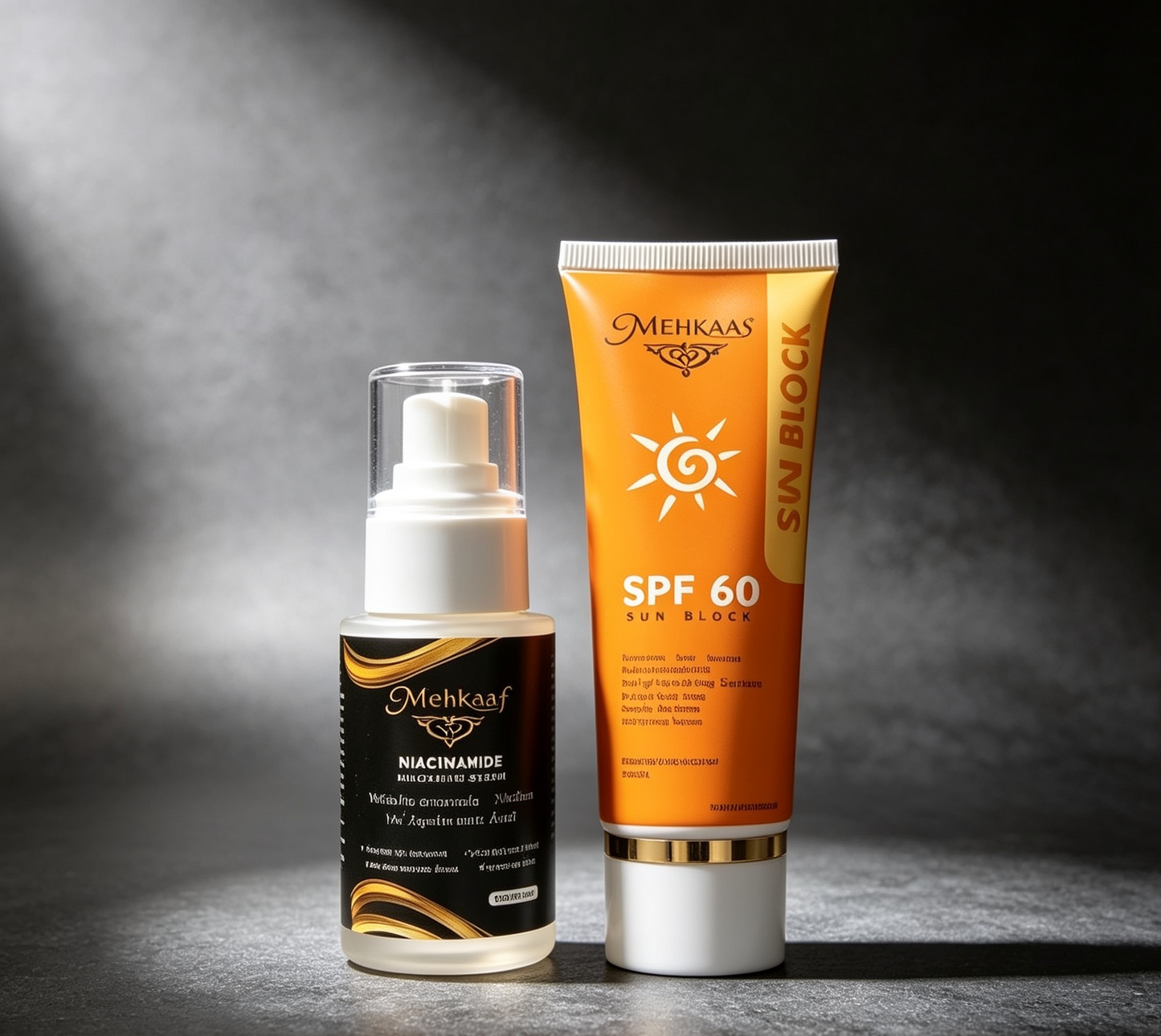 Mehkaaf Niacinamide Brightening Serum – 10% Niacinamide + Hyaluronic Acid   (Serum + Sun Block)