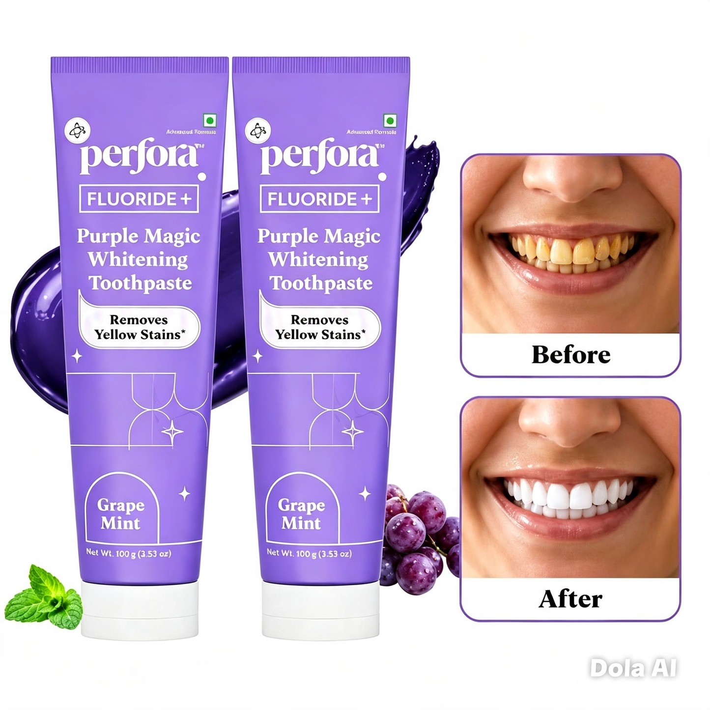 Perfora Purple Magic Whitening Toothpaste