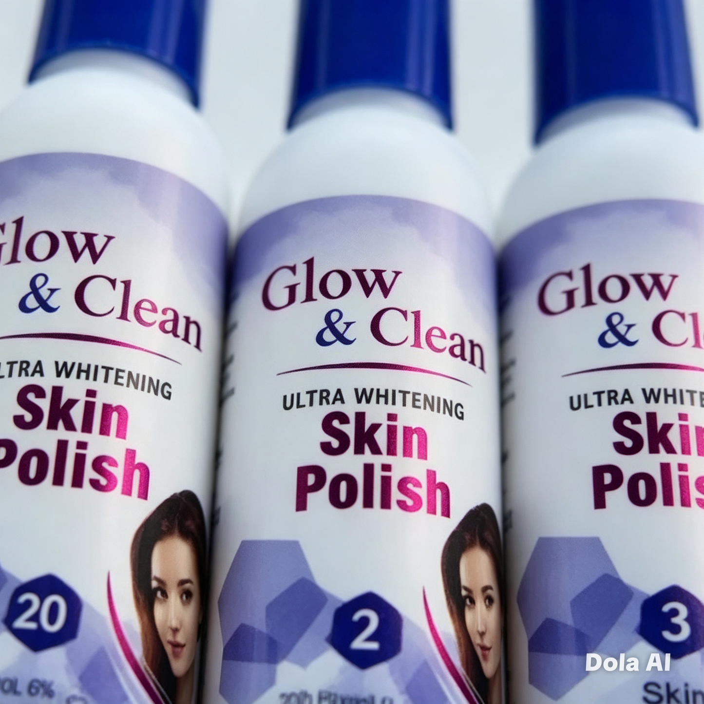 Glow & Clean Ultra Whitening Skin Polish 3 Step Set – 20 Vol 6% Peeling Cream & Brightening Kit