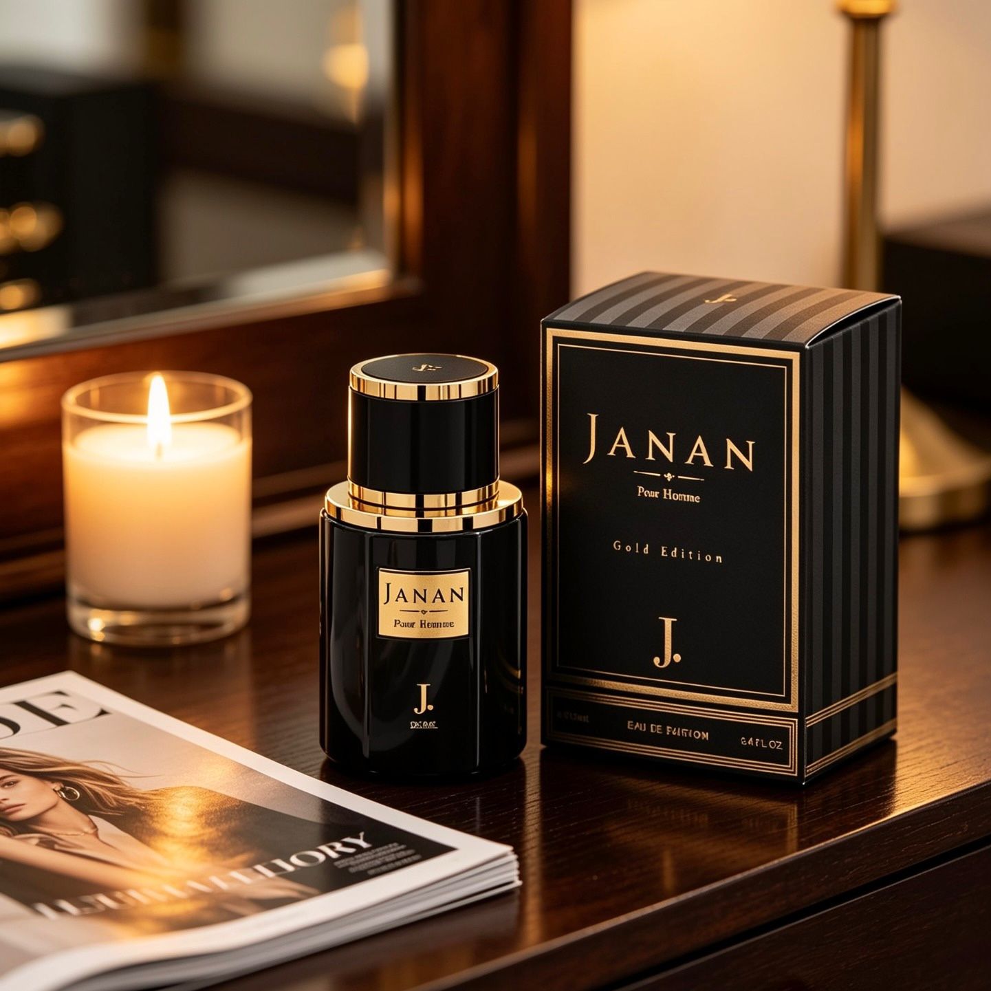 J. Janan Gold Edition Eau de Parfum 200ml – Fresh Woody Long-Lasting Perfume