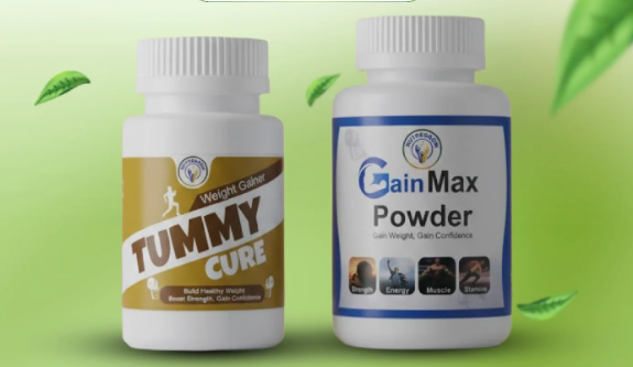 Gain Max Powder + Tummy Care Herbal Supplement | Weight Gain & Digestive Support